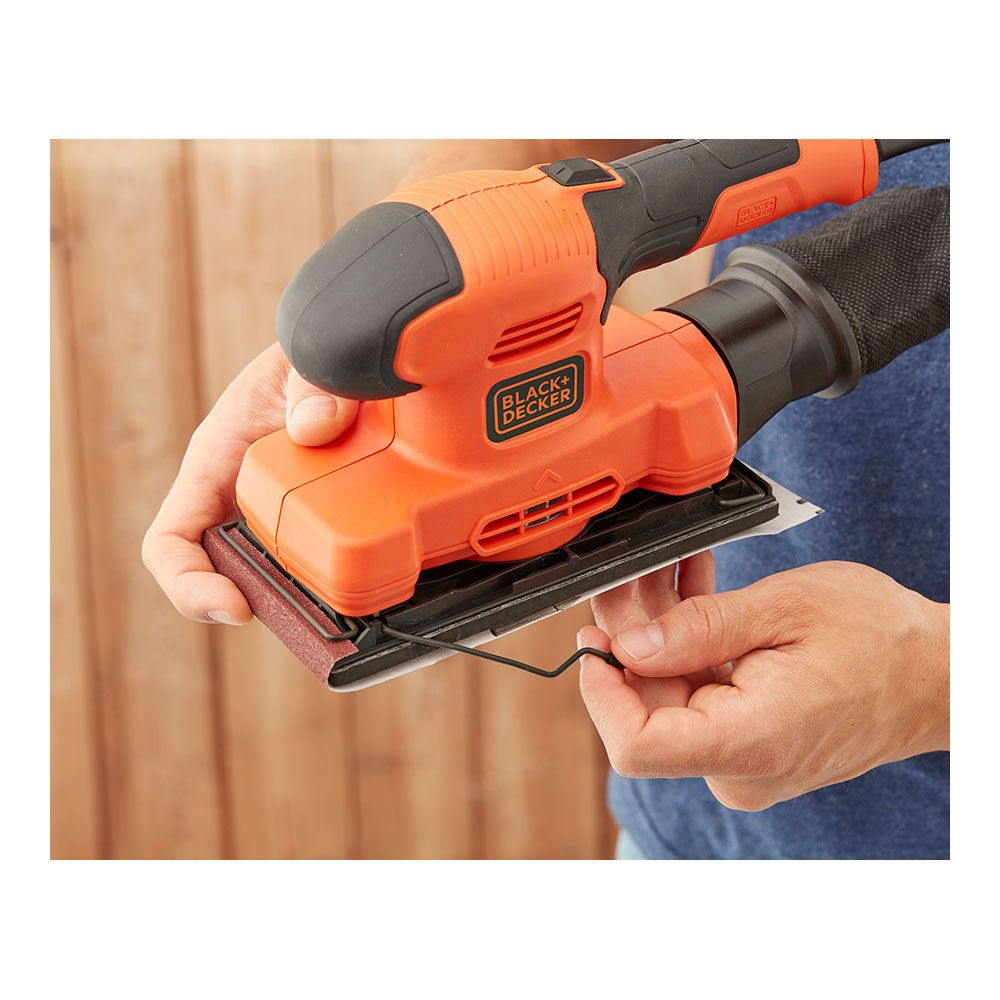 Lijadora orbital 150w de 1/3 bew220-qs black+decker