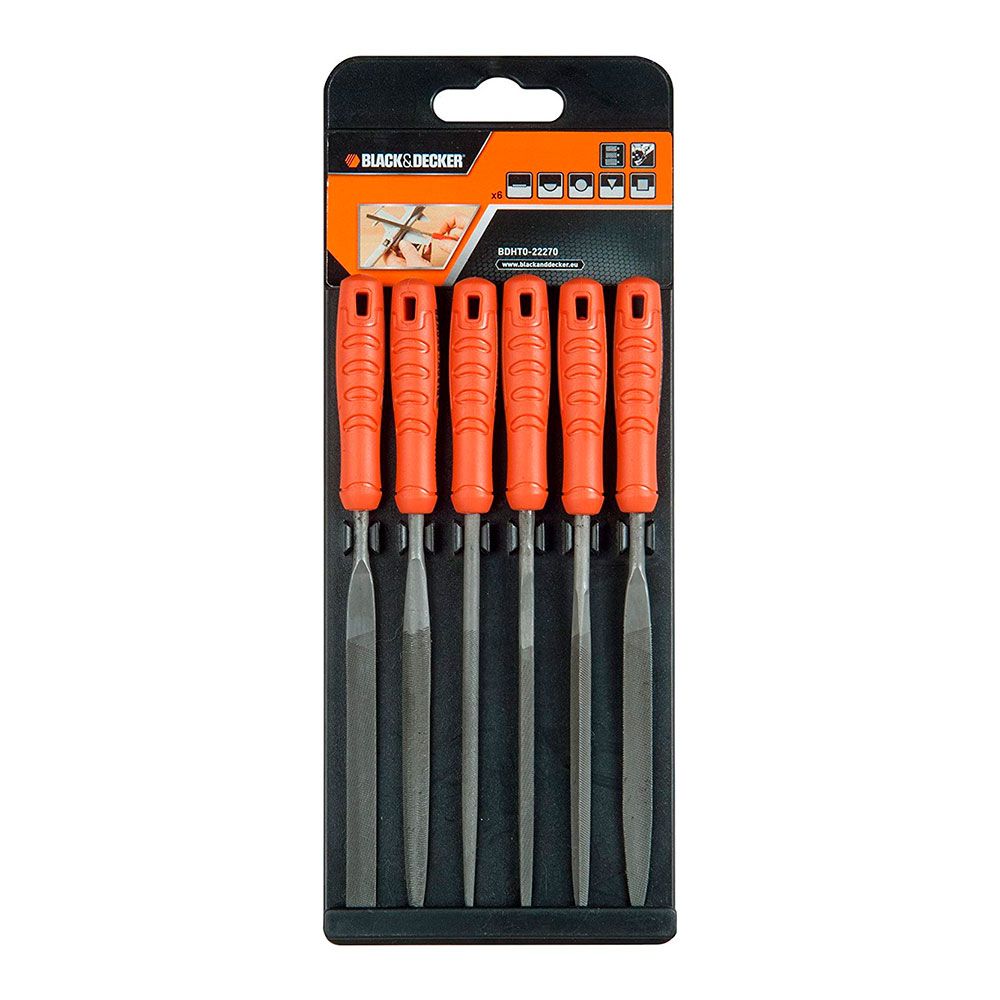 Limas mini de metal y madera, juego de 6 piezas