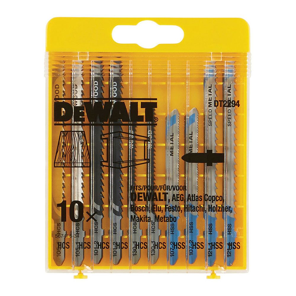 Hojas de sierra de calar para madera y metal, set con 10 uds