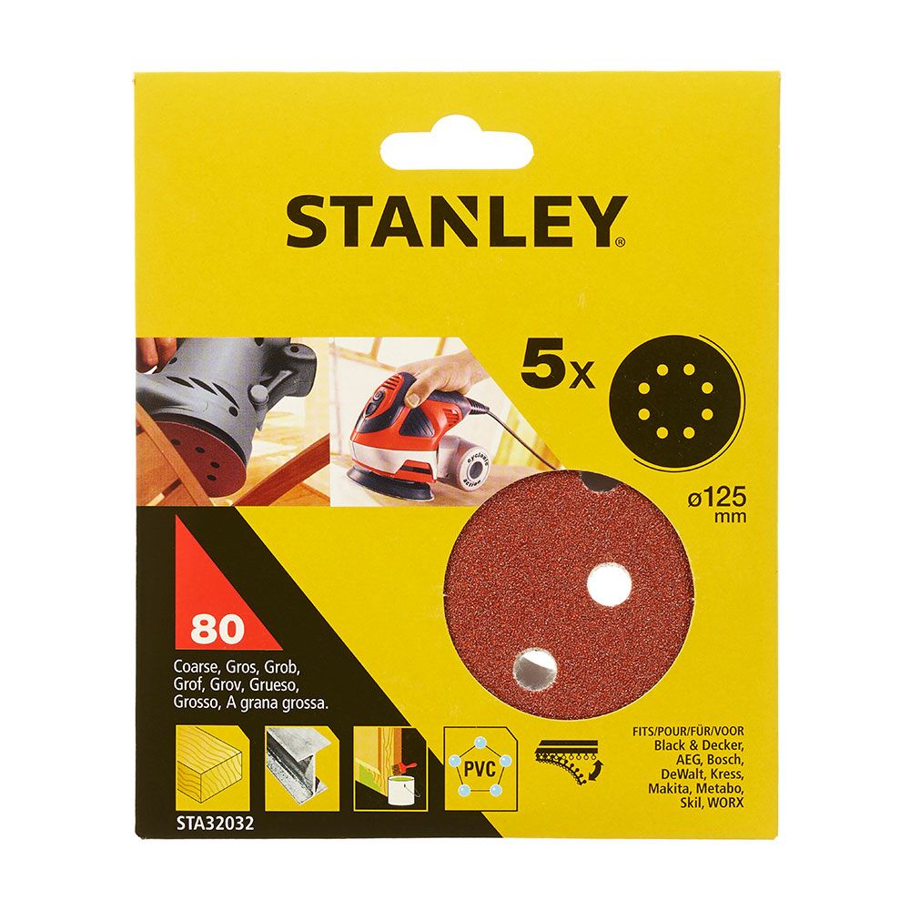 Discos lijadora autoadherente roto-orbital 80 g, ø125 mm, 5 uds