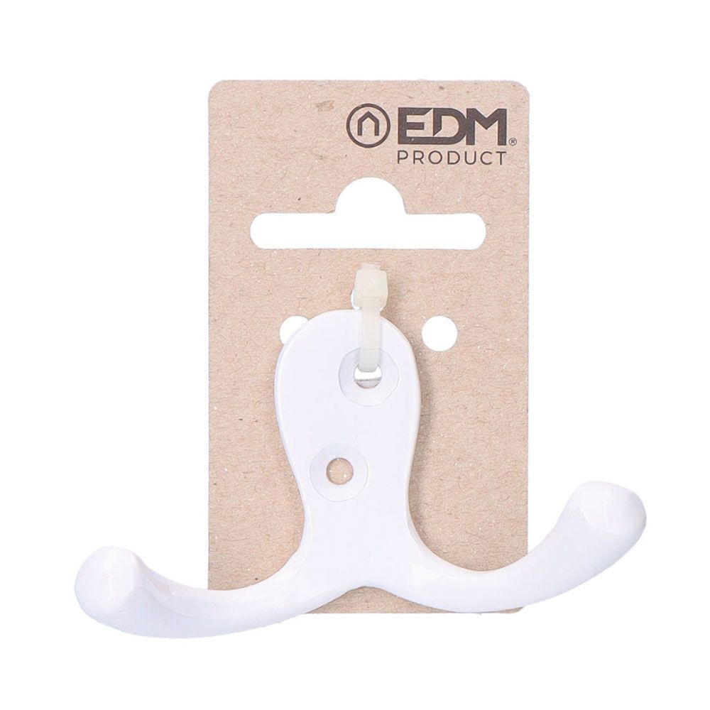 Colgador doble de aluminio blanco