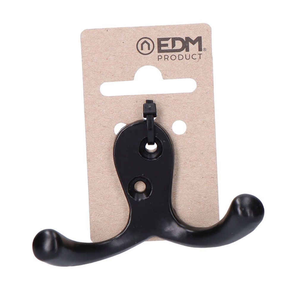 Colgador doble de aluminio negro