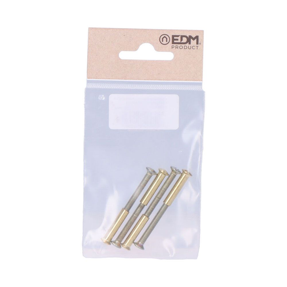 Tornillos ensamble latón, 4 uds
