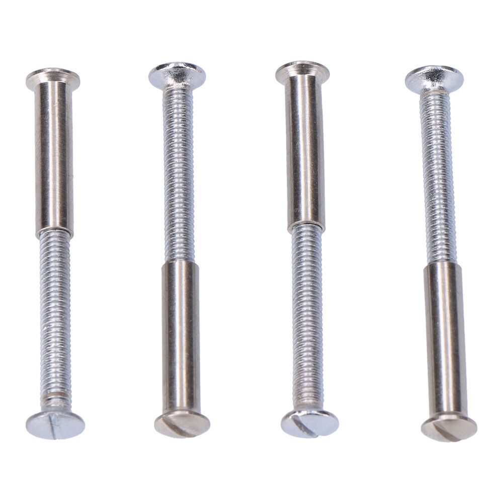 Tornillos ensamble níquel, 4 uds