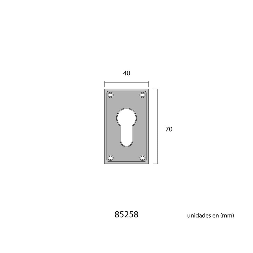 Bocallave 40x70mm inox