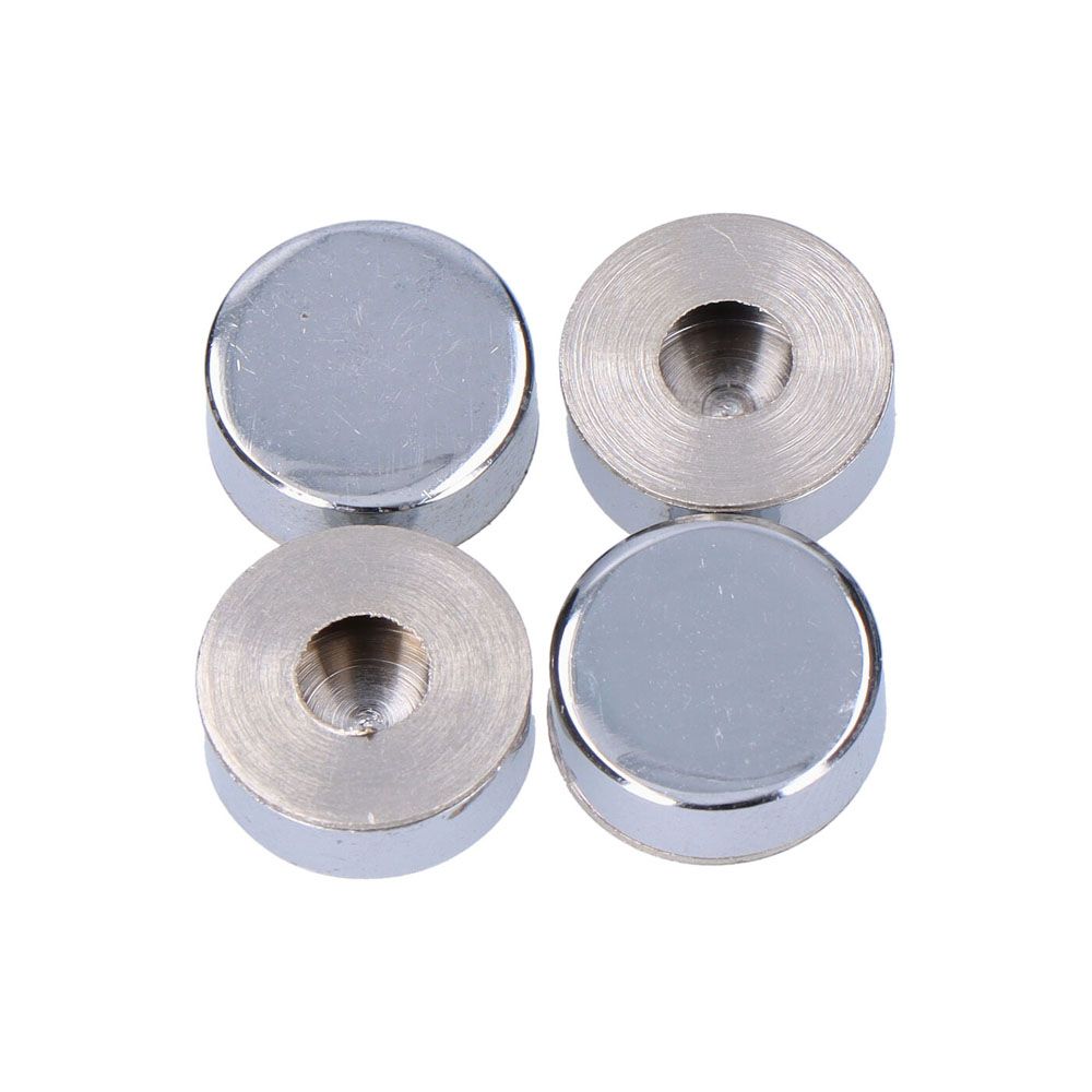 Embellecedor latón roscado liso 14 mm níquel, 4 uds