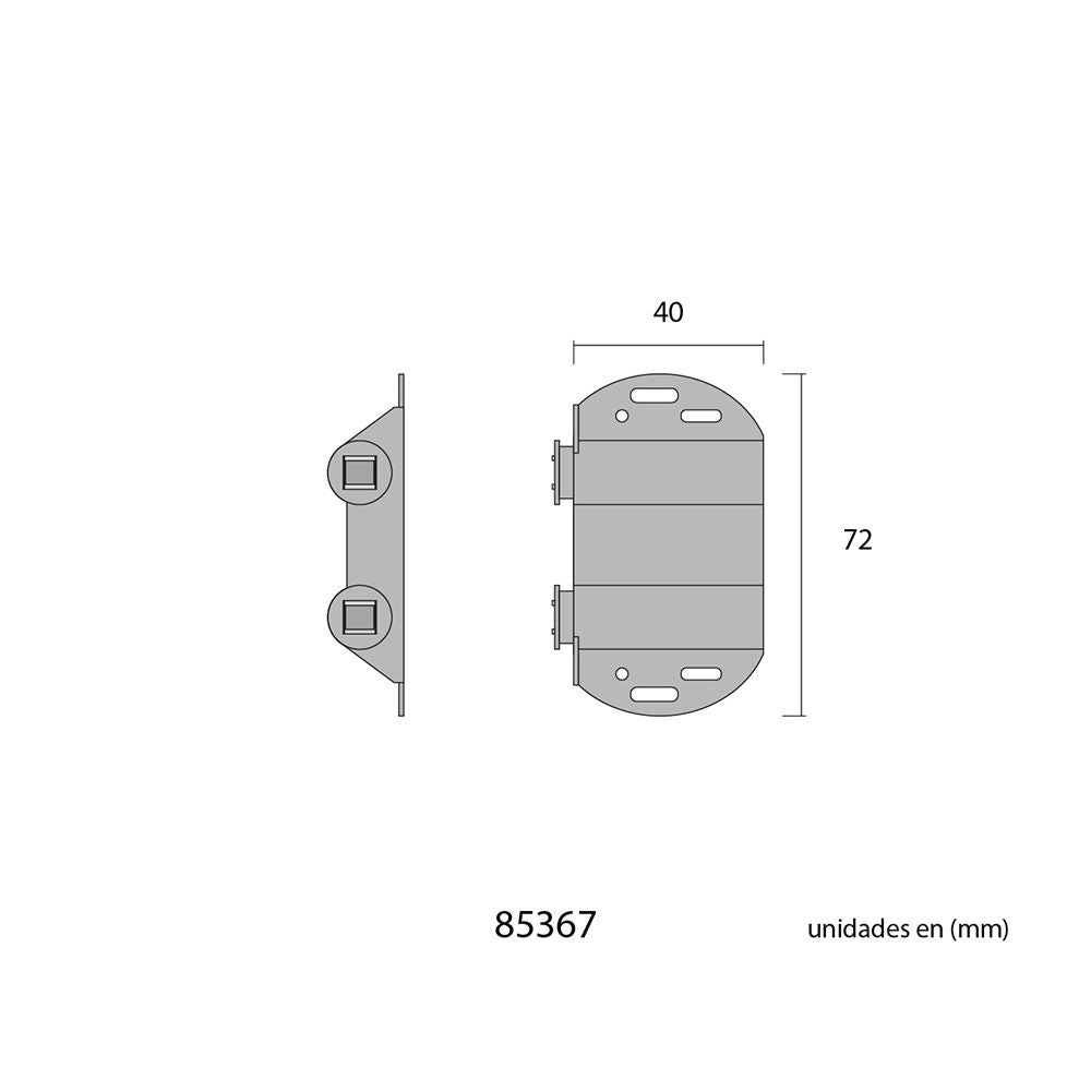 Cierre de imán doble para mueble hi fi