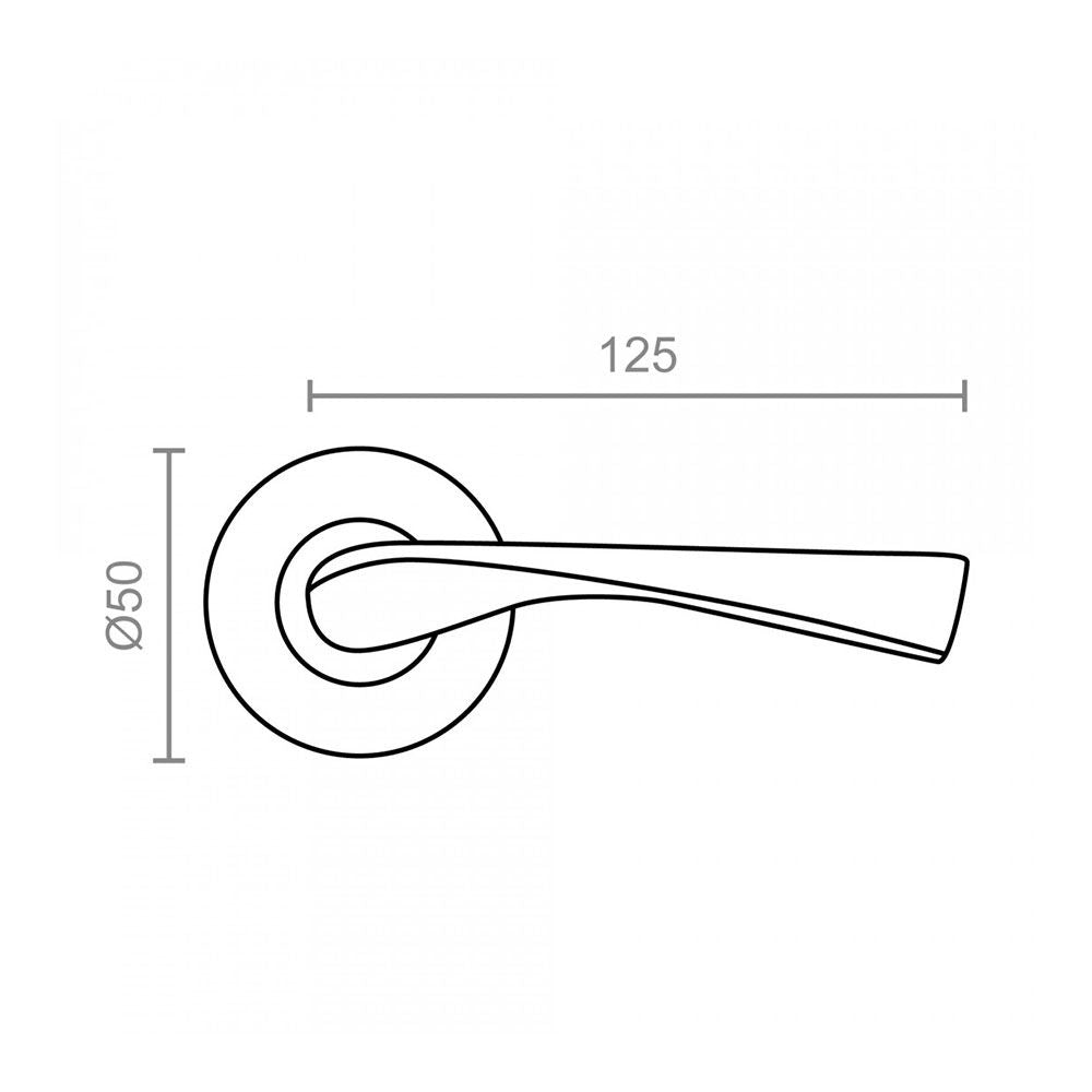 Juego roseta 707 latón satinado ø 50 x 125 mm