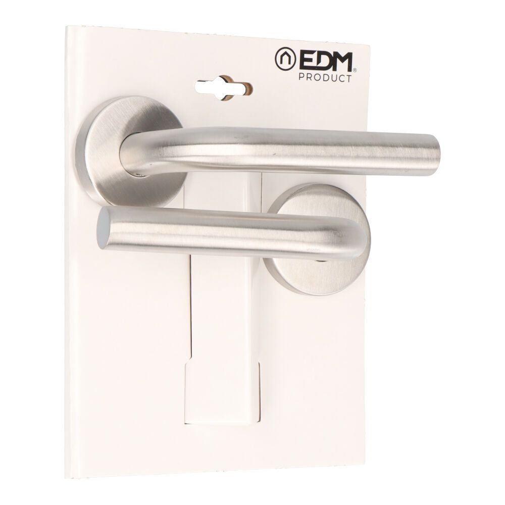 Juego roseta l curva 575 inox.
