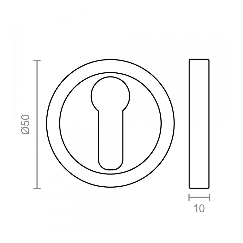 Bocallave pera 707 ø50 mm níquel satinado