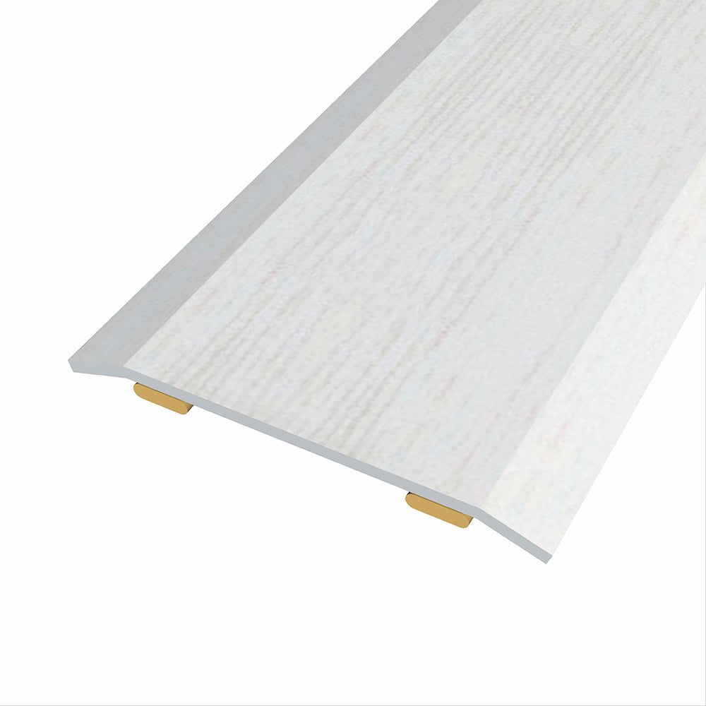 Junta de acero para mismo nivel, 40 x 3,5 mm, adhesiva, flooring, roble gris claro, 83 cm.