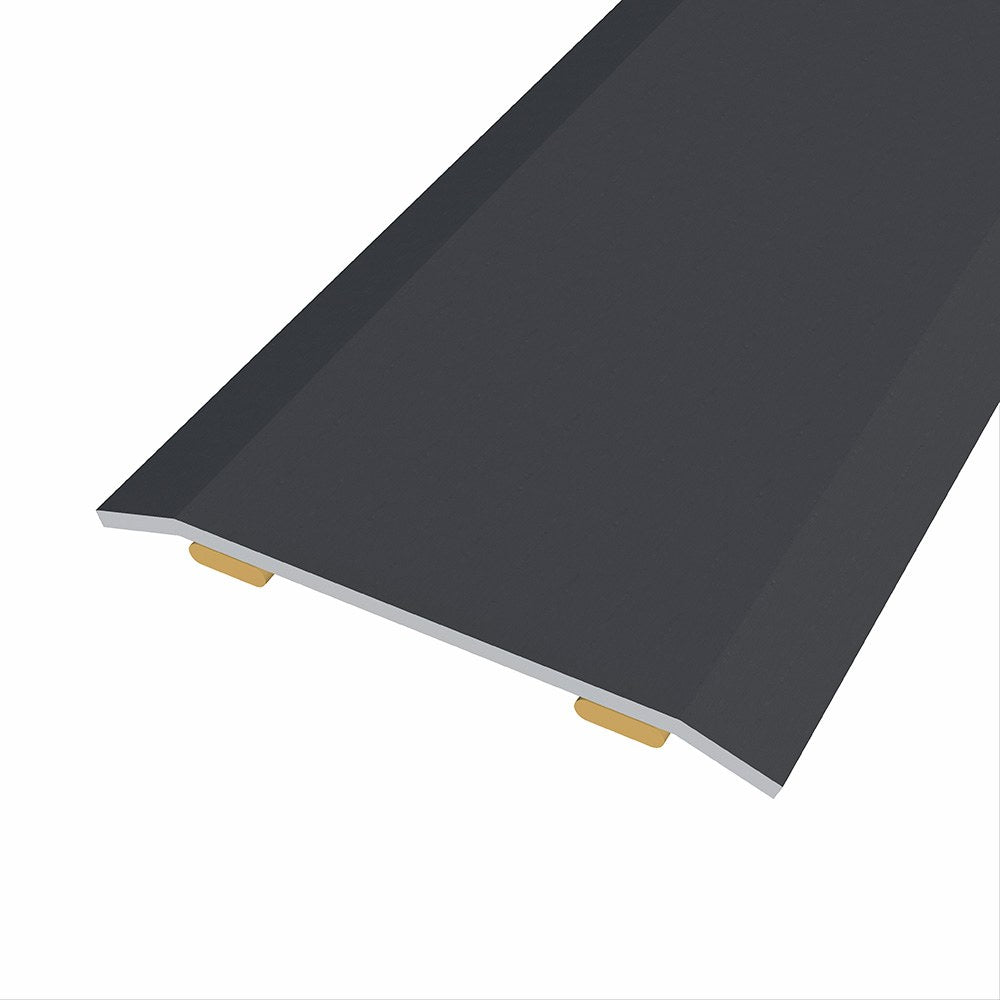 Junta de acero para mismo nivel, 40 x 3,5 mm, adhesiva, flooring, negra, 166 cm