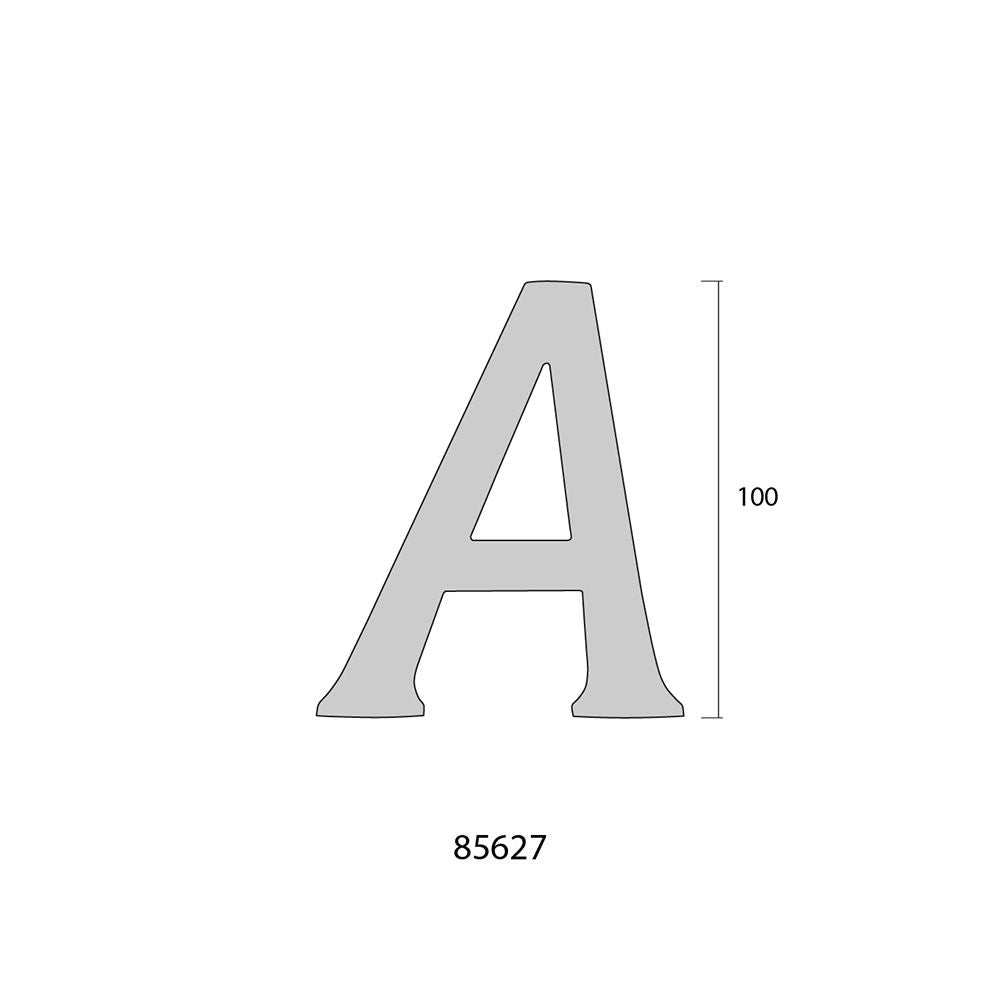 Letra c niquel mate 10cm fijación invisible edm