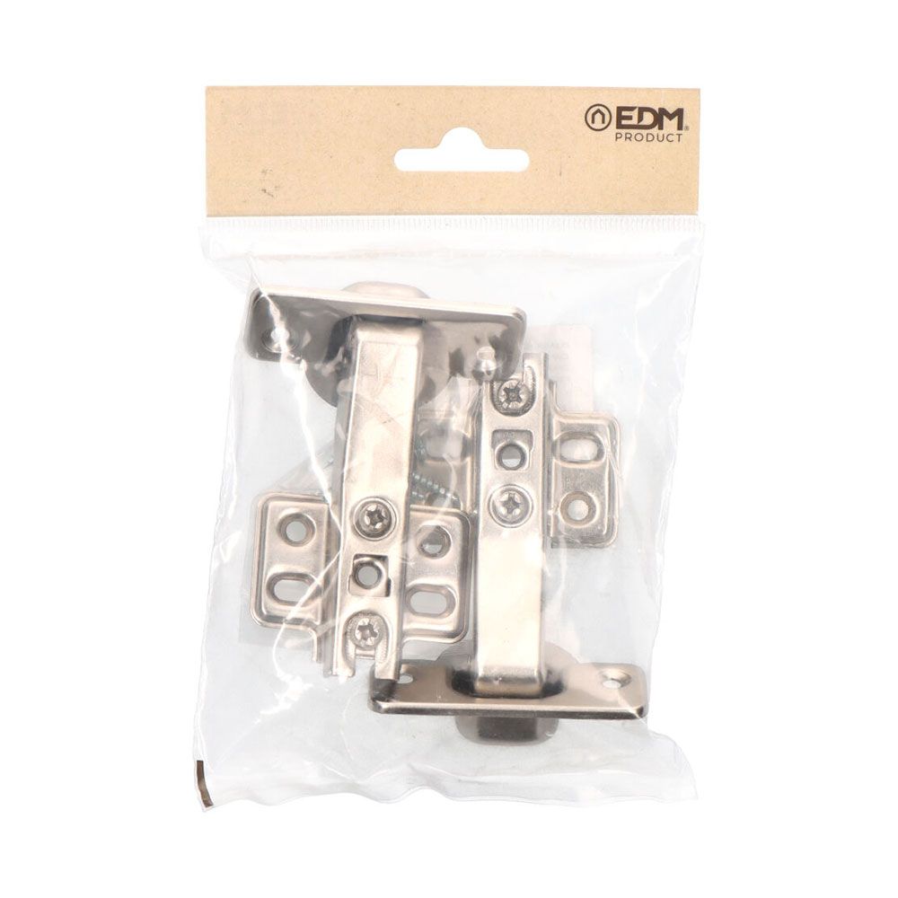 Bisagra cazoleta 30°, modelo bc08, de acero con acabado zincado, 35 mm, 2 uds, blister