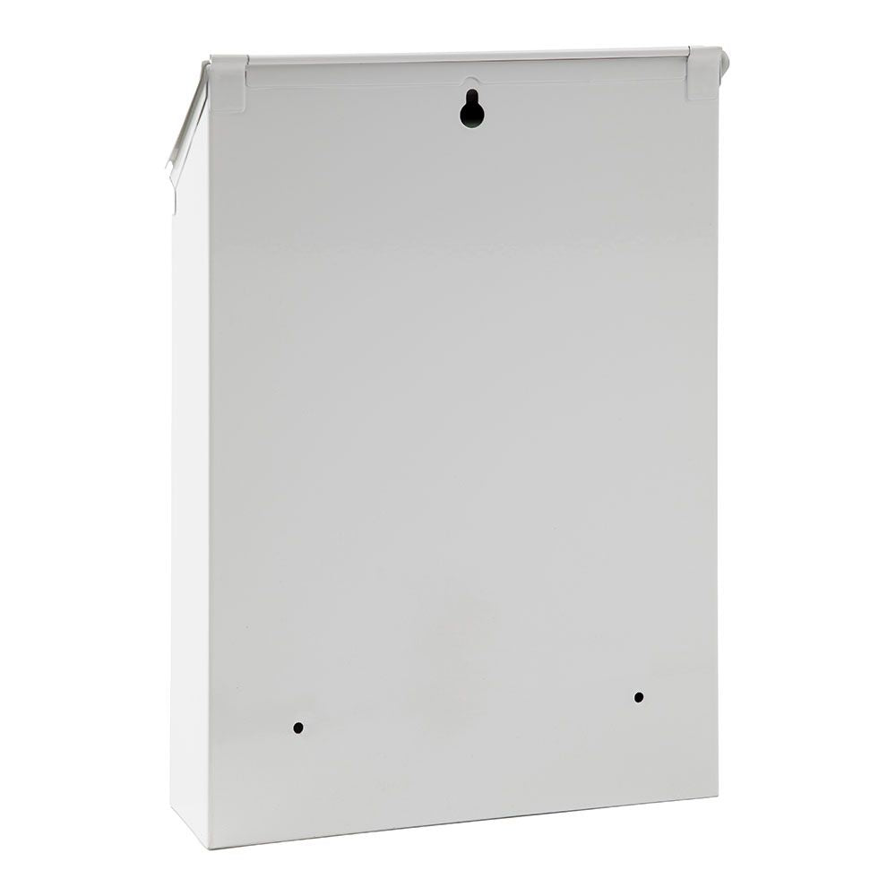 Buzón individual exterior, pequeño, civic, acero, blanco, 21,6 x 8 x 30 cm