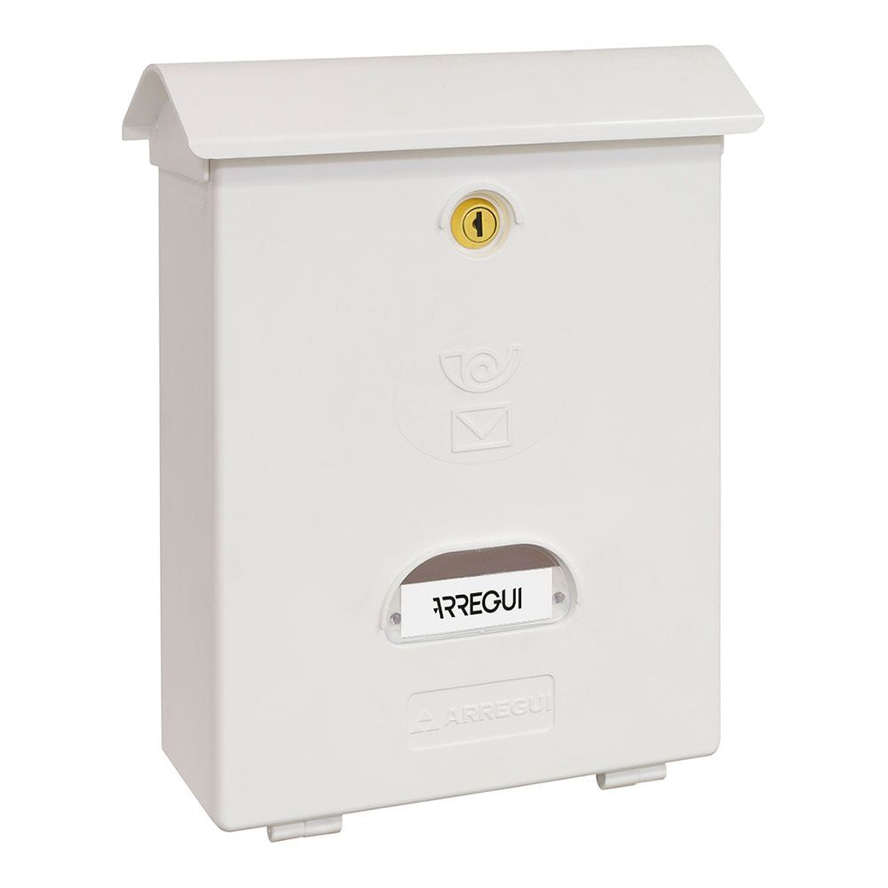 Buzón individual exterior, mediano, classic, poliestireno, blanco, 27 x 11 x 34,6 cm