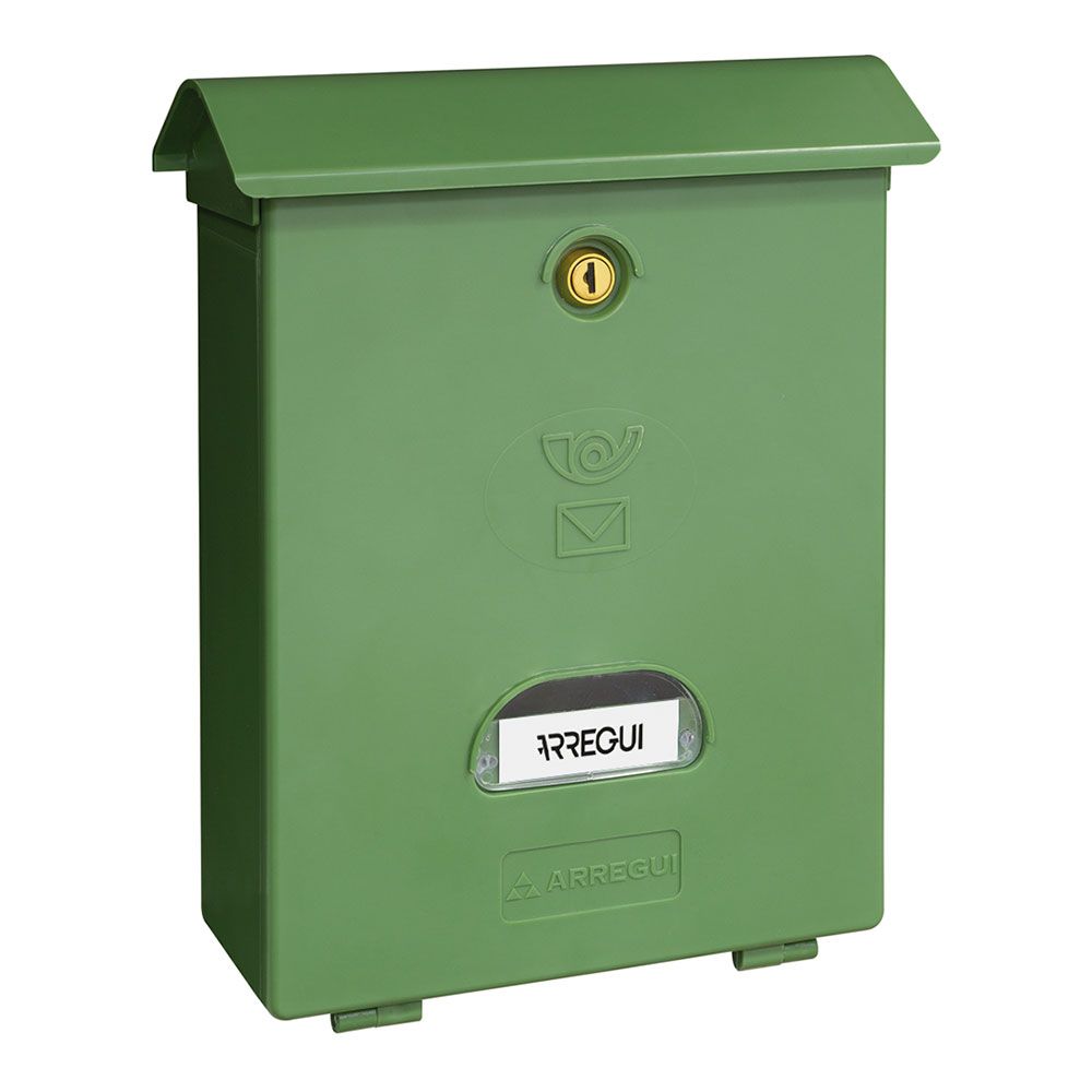 Buzón individual exterior, mediano, classic, poliestireno, verde, 27 x 11 x 34,6 cm