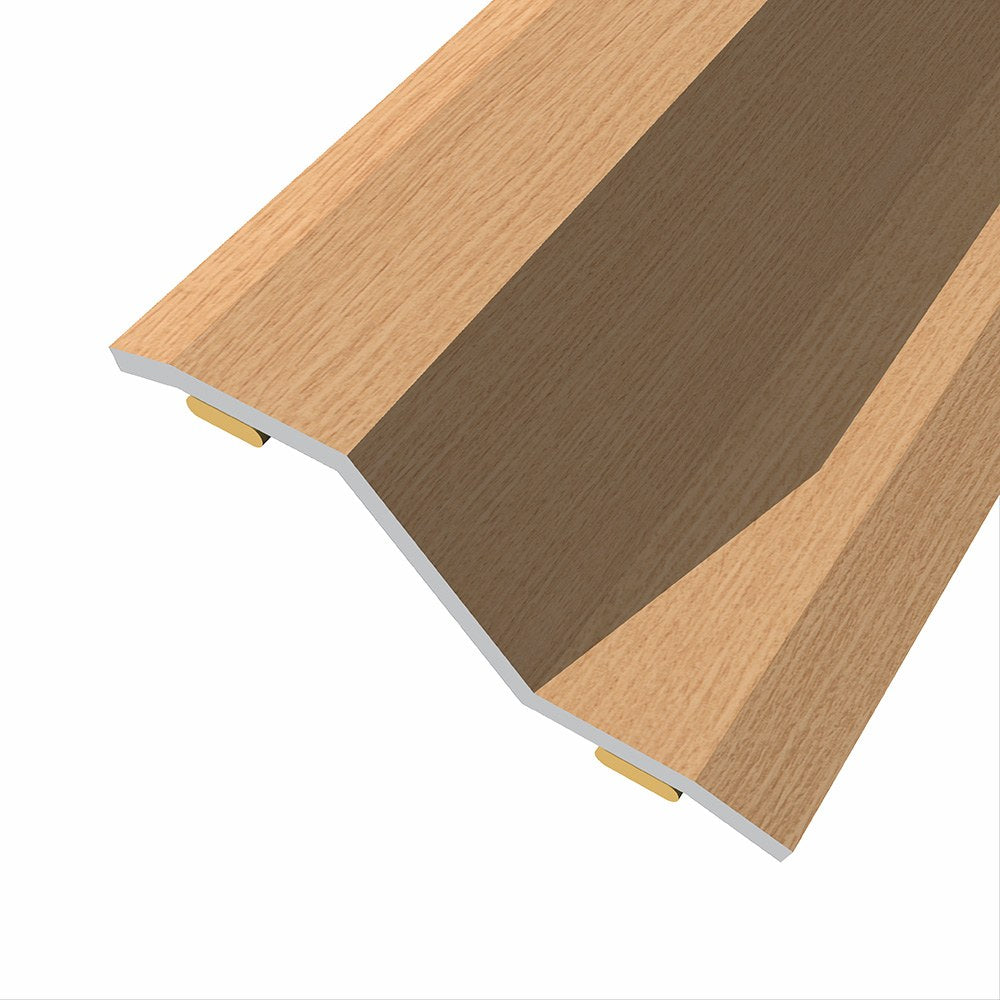 Junta de acero para desnivel 8-14 mm, adhesiva, flooring, roble oscuro, 83 x 3,6 cm