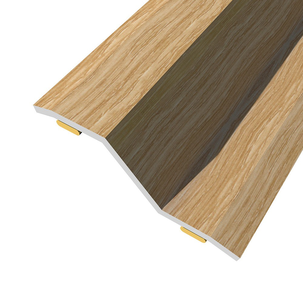 Junta de acero para desnivel 8-14 mm, adhesiva, flooring, lillooet, 83 x 3,6 cm