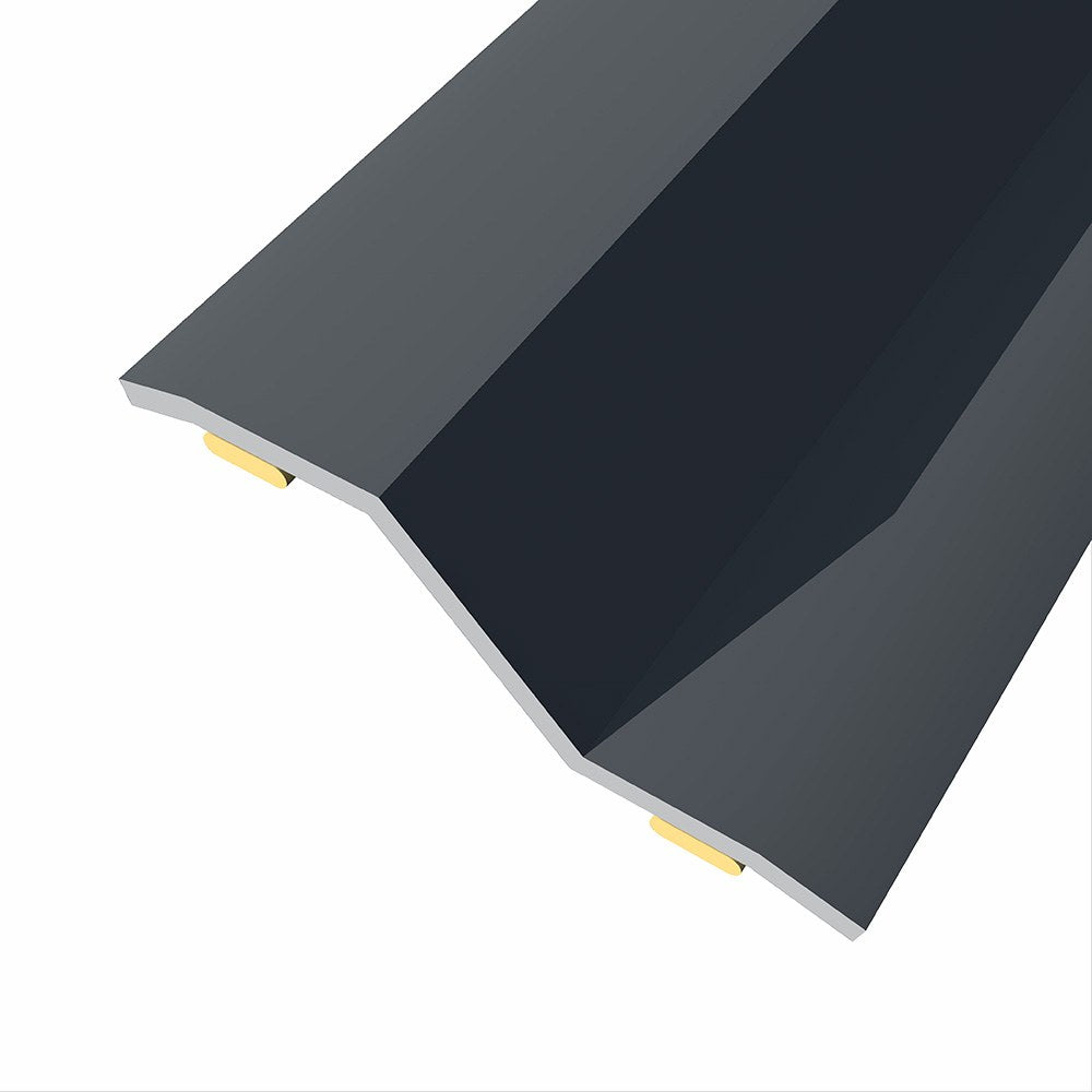 Junta de acero para desnivel 8-14 mm, adhesiva, flooring, negra, 166 x 3,6 cm