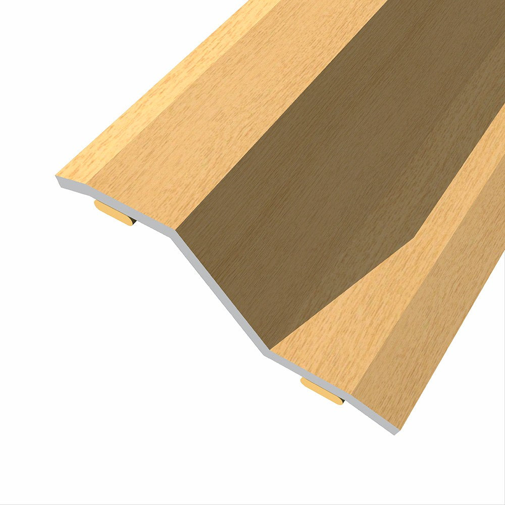 Junta de acero para desnivel 8-14 mm, adhesiva, flooring, roble rústico, 166 x 3,6 cm
