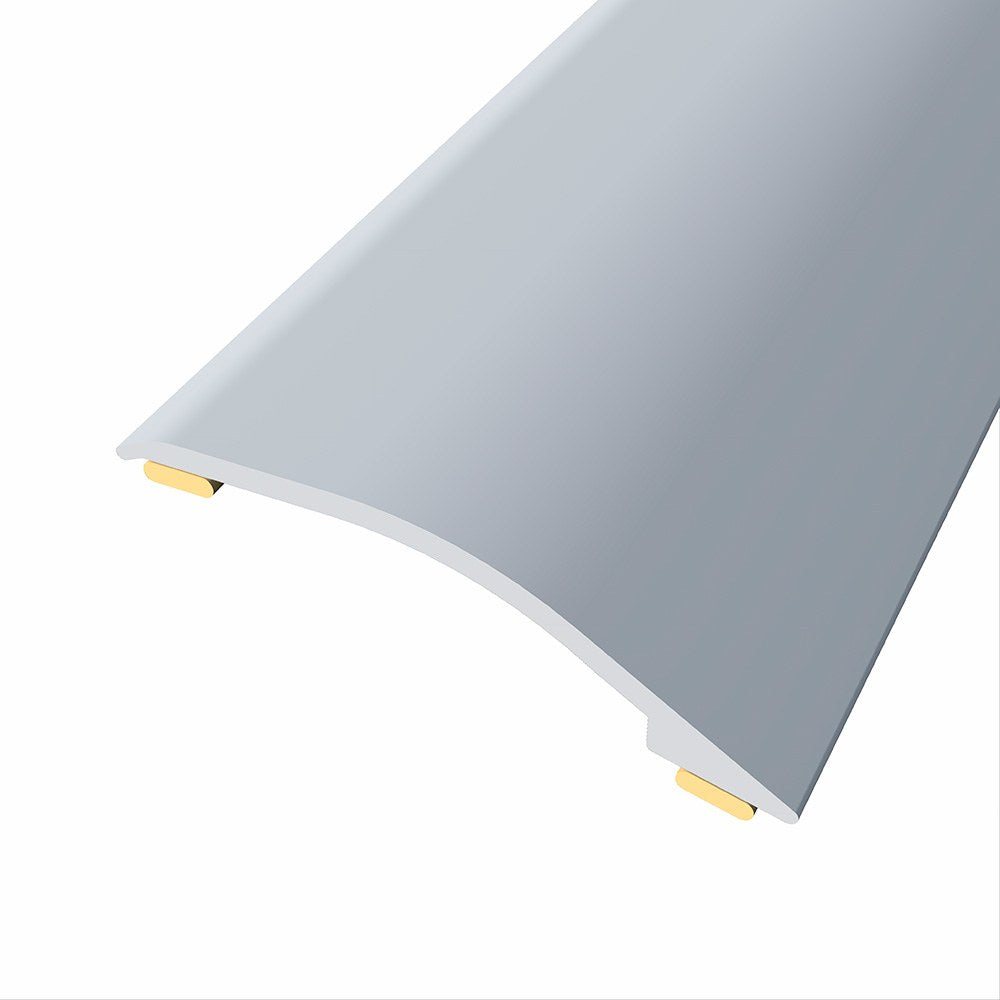 Junta de aluminio para desnivel 3-12 mm adhesiva, quick & pro, plata mate, 83 x 3,8 cm