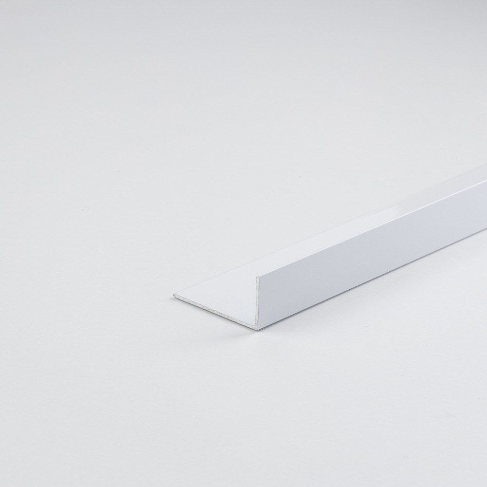 Perfil bricolaje ángulo l aluminio pintado blanco 1000 x 30 x 15 mm