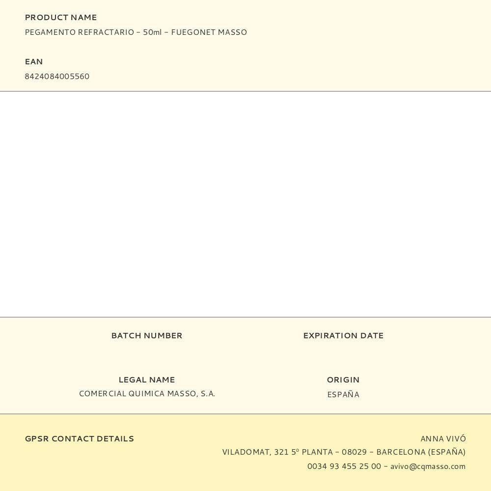 Adhesivo refractario 50 ml