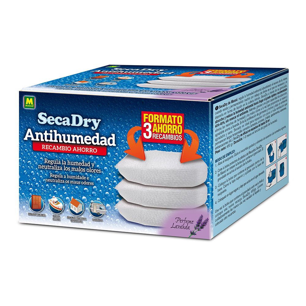 Recambio secadry antihumedad 3 uds x 450 g