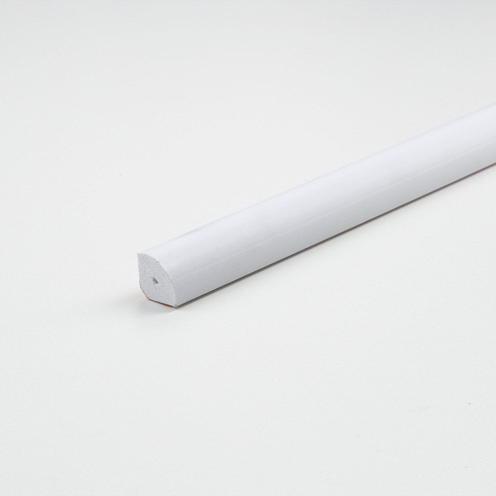 Tubo cuarto de caña pvc blanco satinado 1000 x 14 x 14 mm