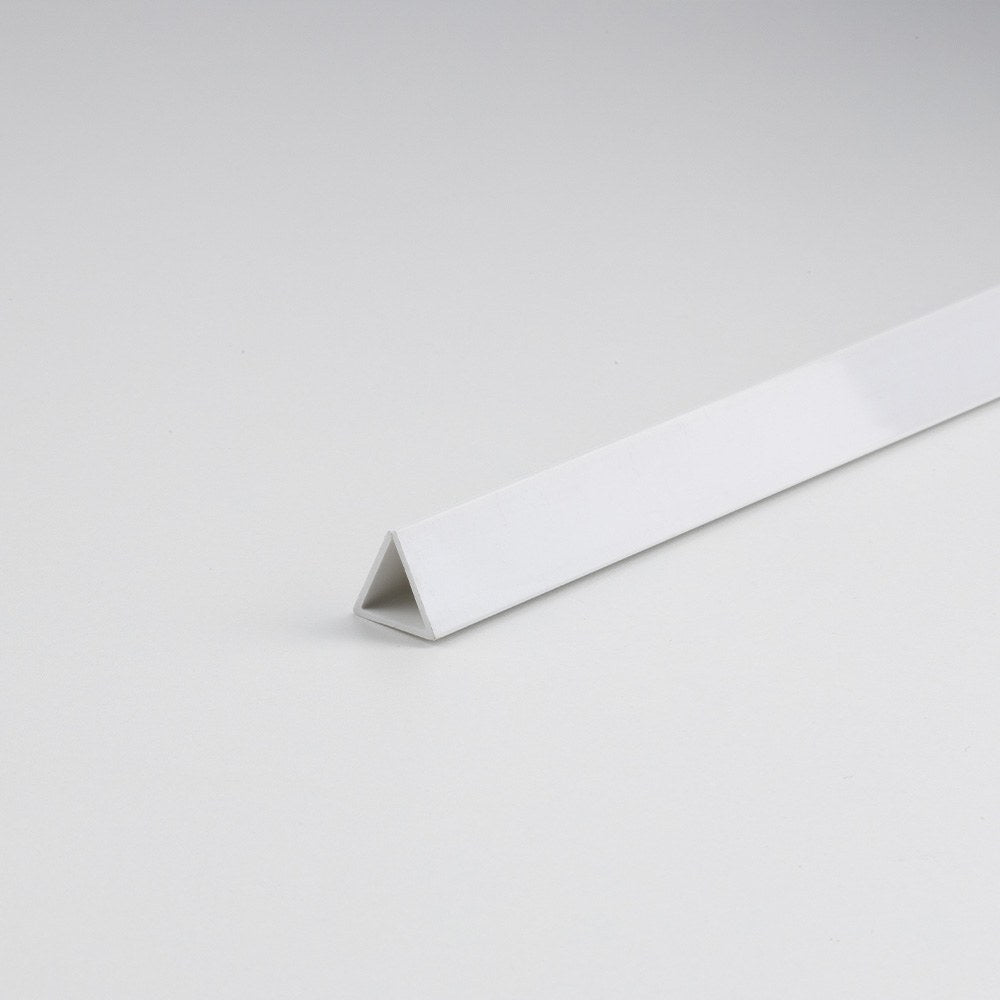 Perfil junquillo triangular pvc blanco 1000 x ø12 mm