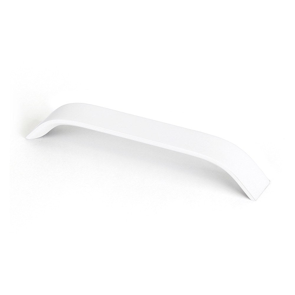 Tirador de mueble tipo asa, modelo 2267, de aluminio con acabado blanco mate, 160 mm
