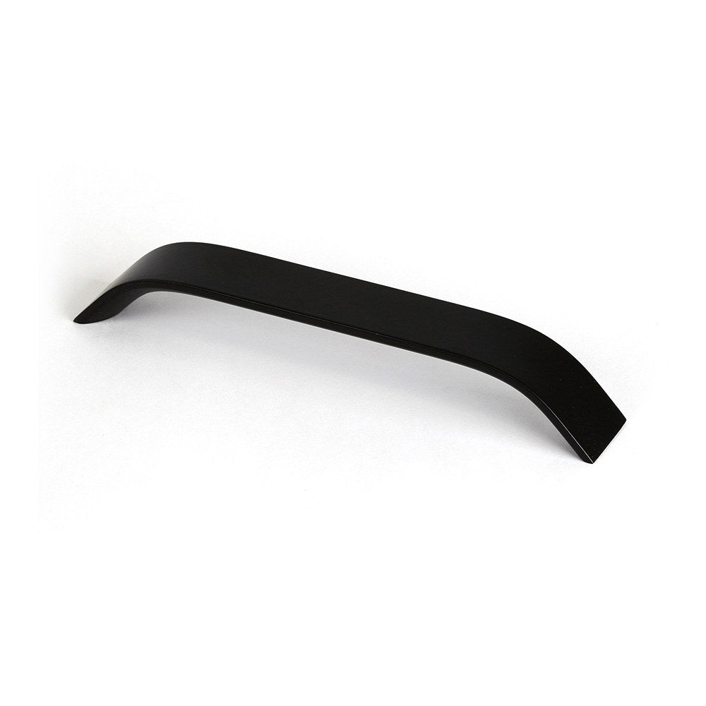 Tirador de mueble tipo asa, modelo 2267, de aluminio con acabado negro mate, 160 mm
