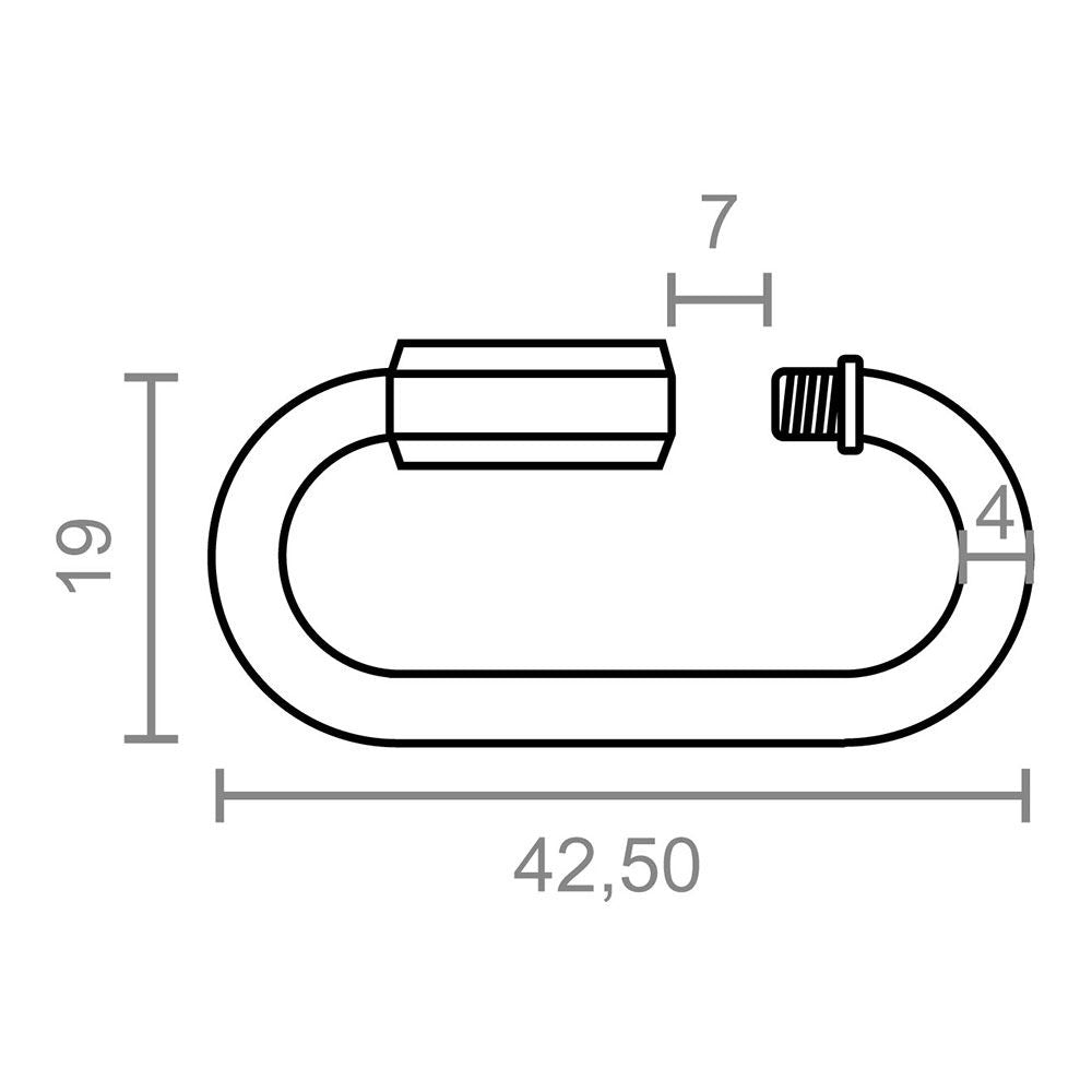 Eslabón rápido esl01, acero galvanizado, 4 mm. 2 unidades