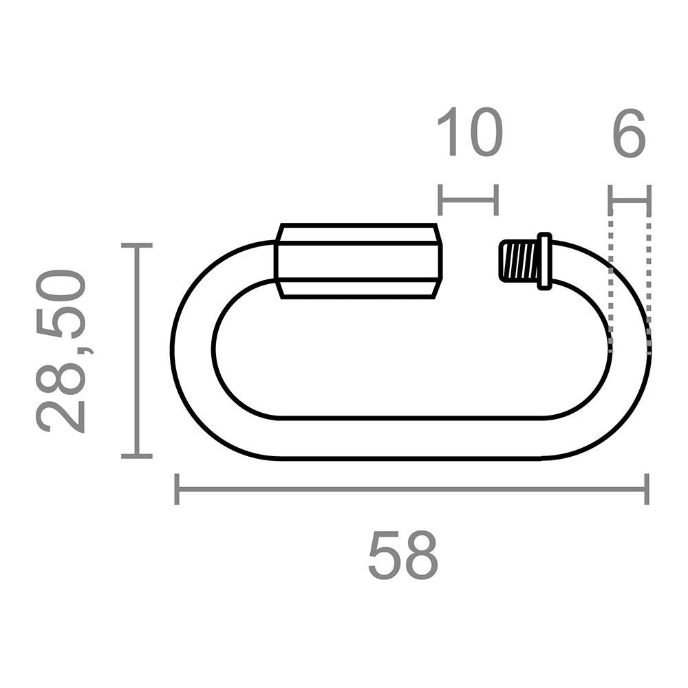 Eslabón rápido esl01, acero galvanizado, 6 mm. 2 unidades