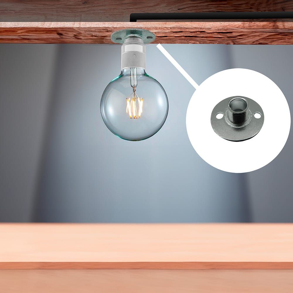 Soporte con espiga, ap15, acero zincado, 26 mm. 2 unidades