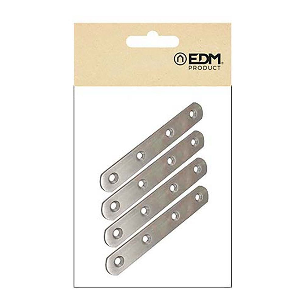 Placa recta unión plc14, acero inoxidable, 100 x 19 x 2 mm. 4 unidades