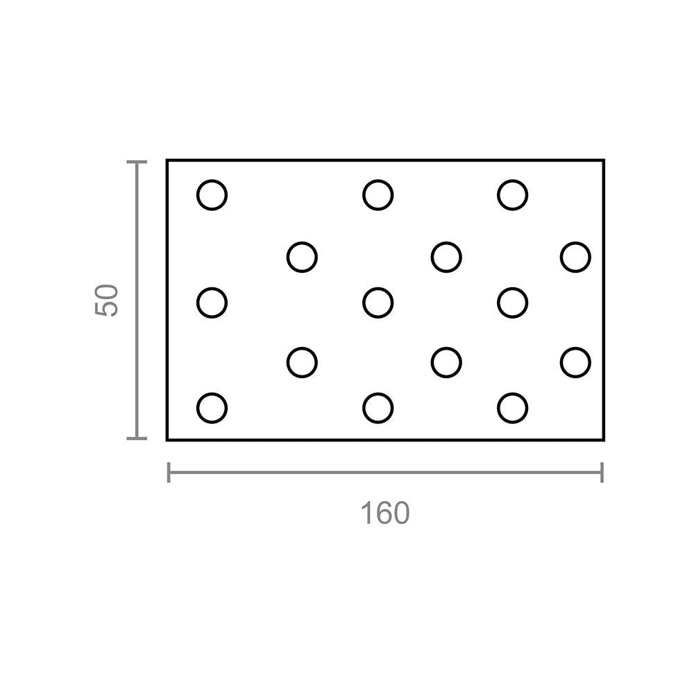 Placa pesante plc09 zincado 160 x 50 mm