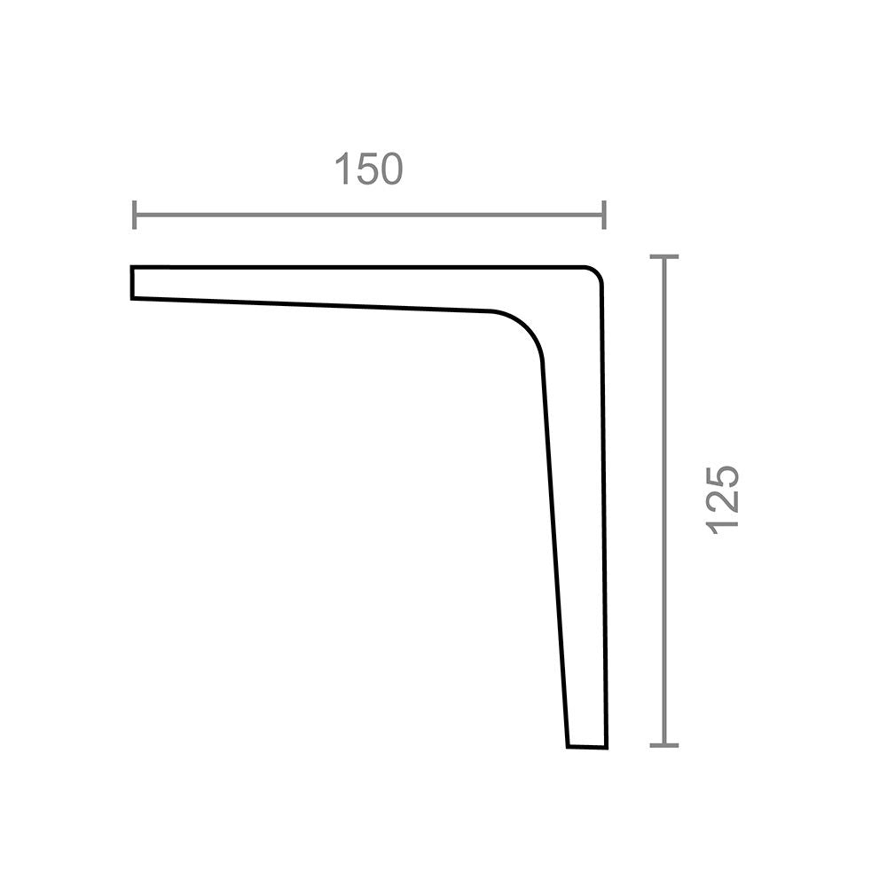 Escuadra plus plm02 negra 300 x 250 mm