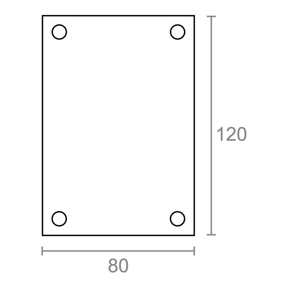 Placa ciega, modelo plp12, de latón con acabado latón satinado, 80 x 120 mm