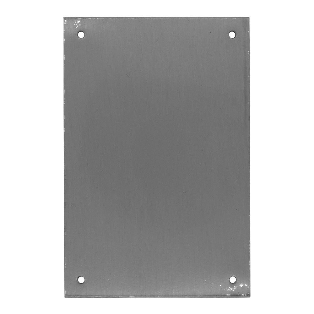 Placa ciega, modelo plp12, de acero inoxidable con acabado inox, 80 x 120 mm