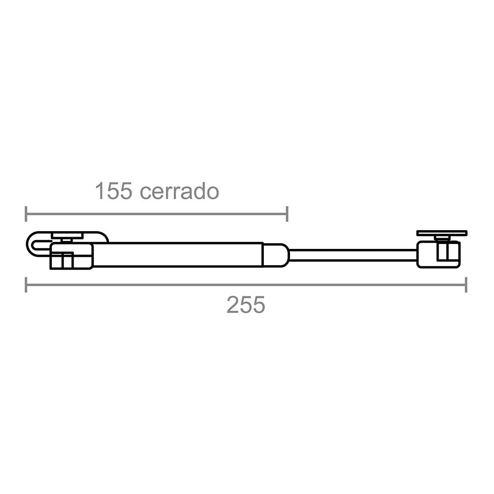 Pistón de gas elevable, modelo bcp01, de aluminio, carga máx. 12 kg, blister