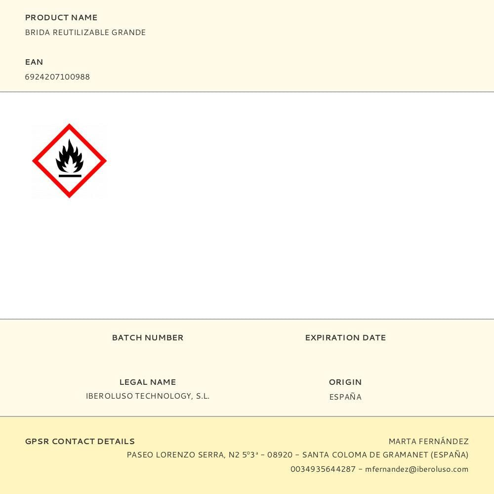 Brida reutilizable grande