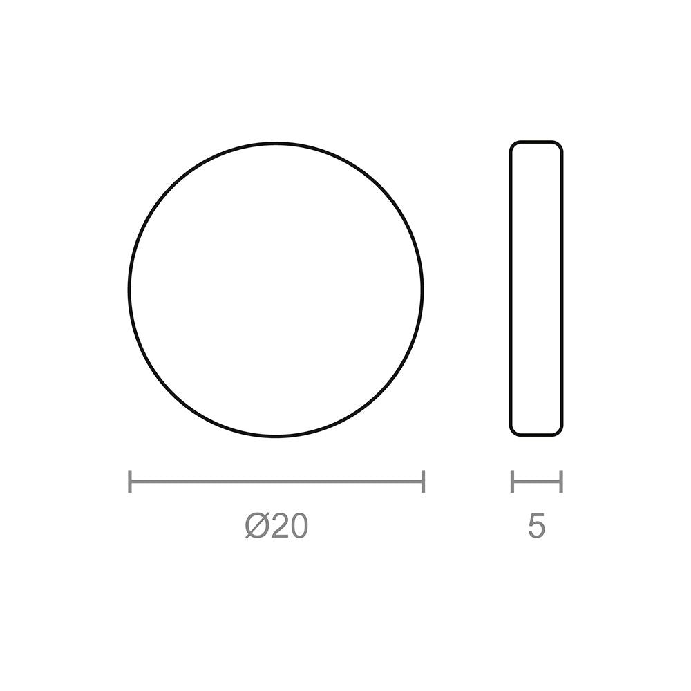Imán neodimio disco im28 níquel ø20 x 5 mm