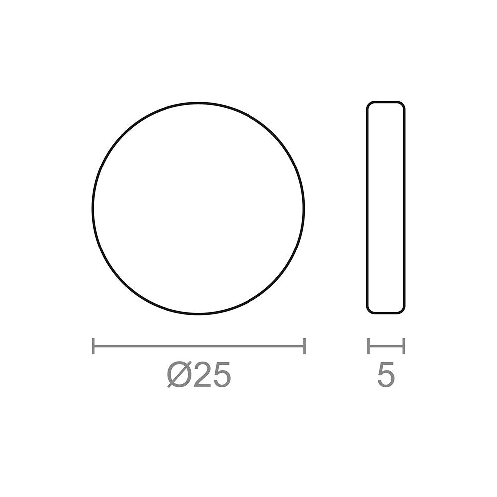 Imán neodimio disco im28 níquel ø25 x 5 mm