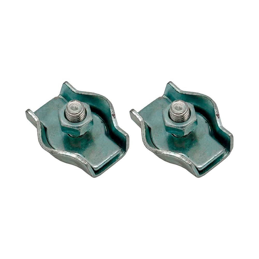 Sujetacable plano simple sjt03, 2 mm, galvanizado, blister 2 uds