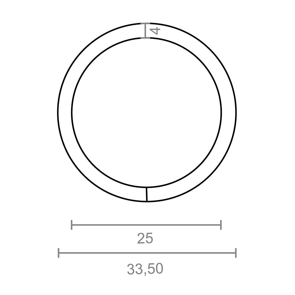 Anilla soldada, modelo ap14, de acero con acabado zincado, ø33,50 x 4 mm, 4 uds, blister
