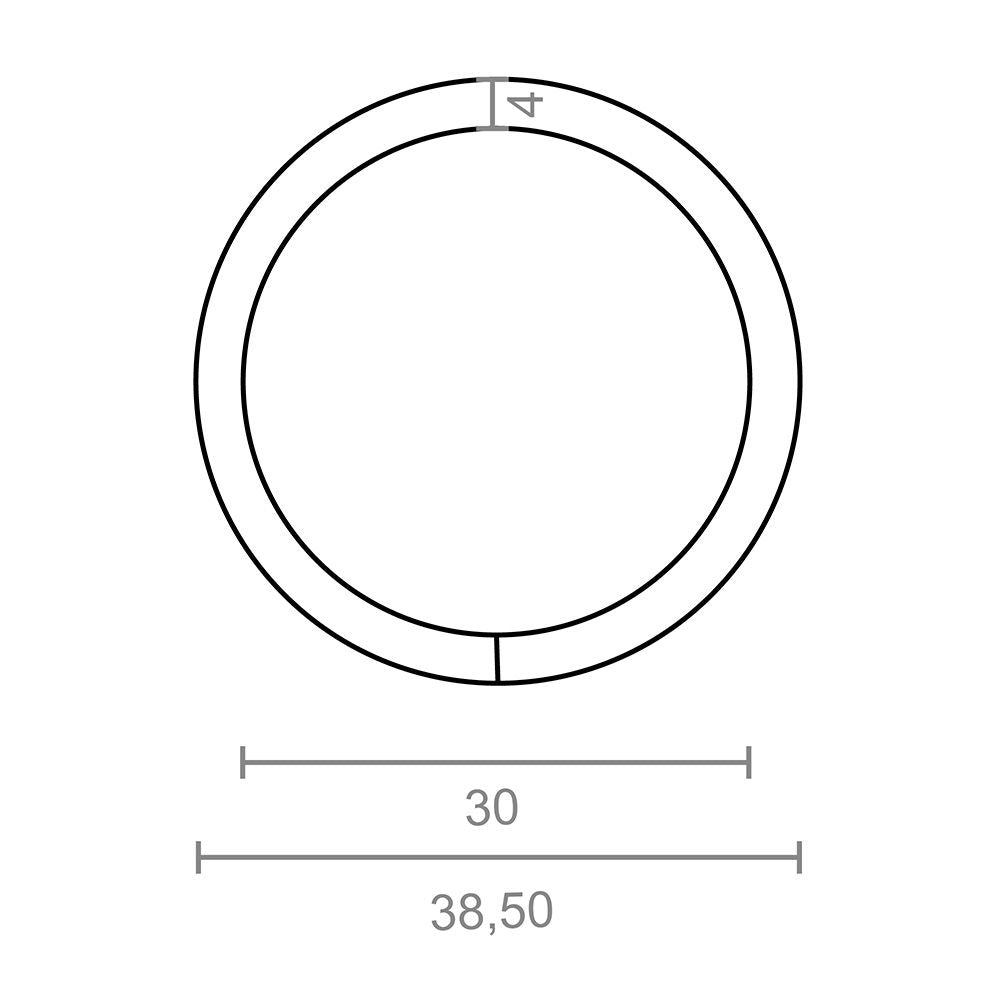 Anilla soldada, modelo ap14, de acero con acabado zincado, ø38,50 x 4 mm, 4 uds, blister