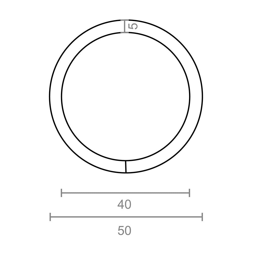 Anilla soldada, modelo ap14, de acero con acabado zincado, ø50 x 4 mm, 4 uds, blister