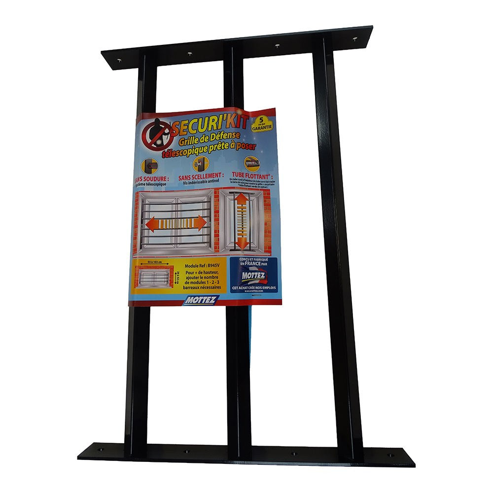 Barra de seguridad extensible, 55 - 103 cm, 3 barras